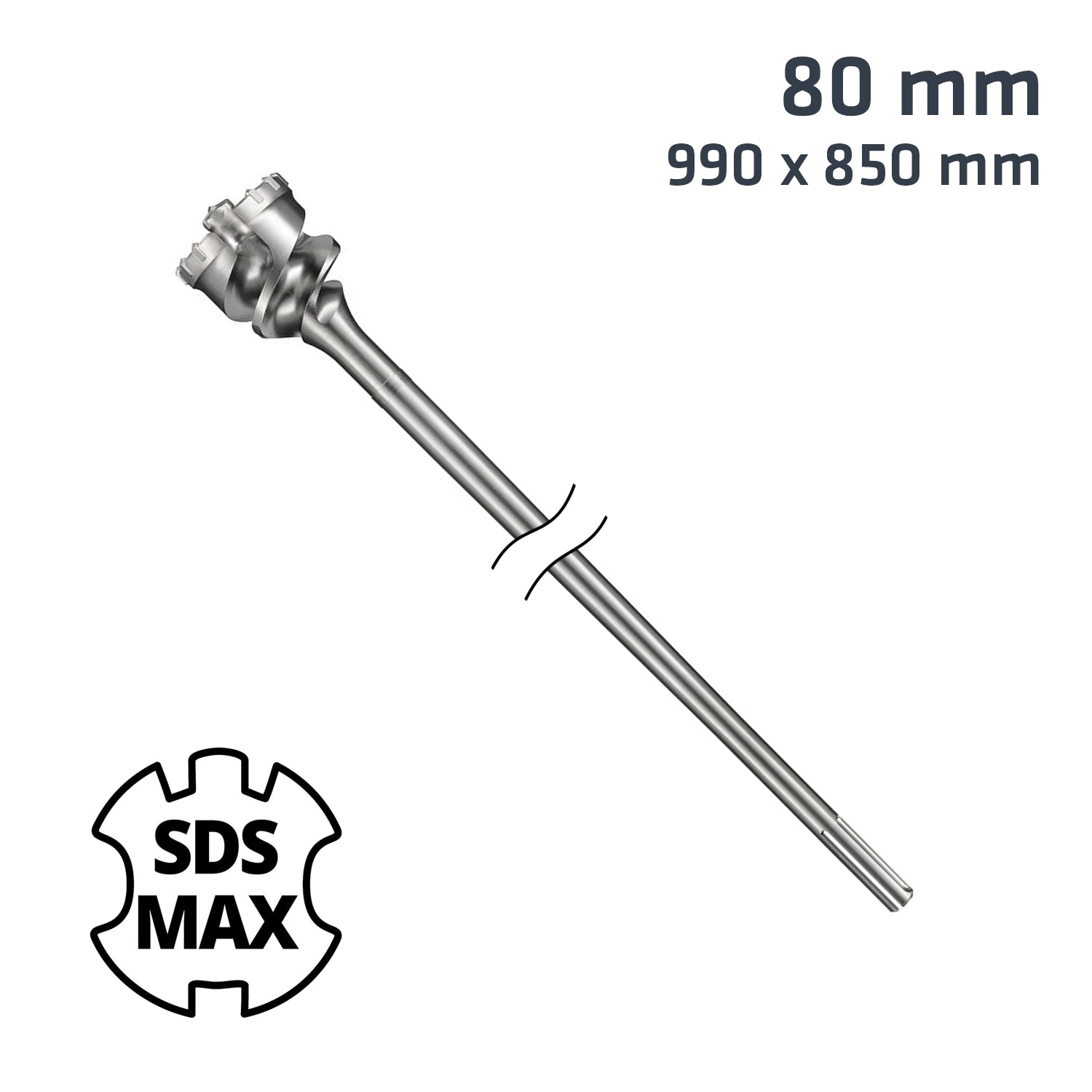 Sds Max Mill Crown 80 Mm X 990 X 850 Drill Bit