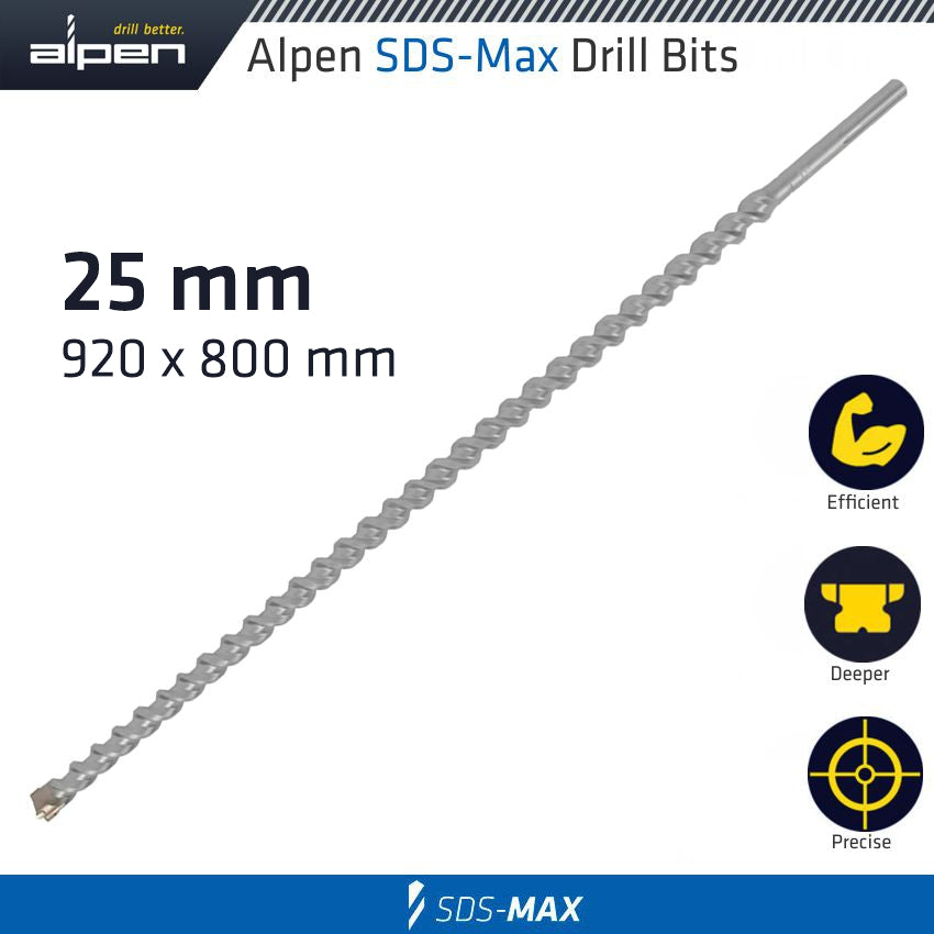 Alpen Sds Max Drill 920 X800 X25 Mm