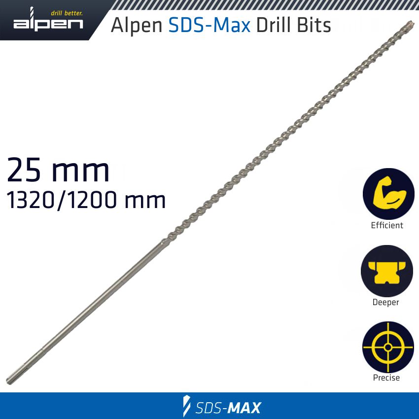 Alpen Sds Max Drill 1320 X1200 X25 Mm