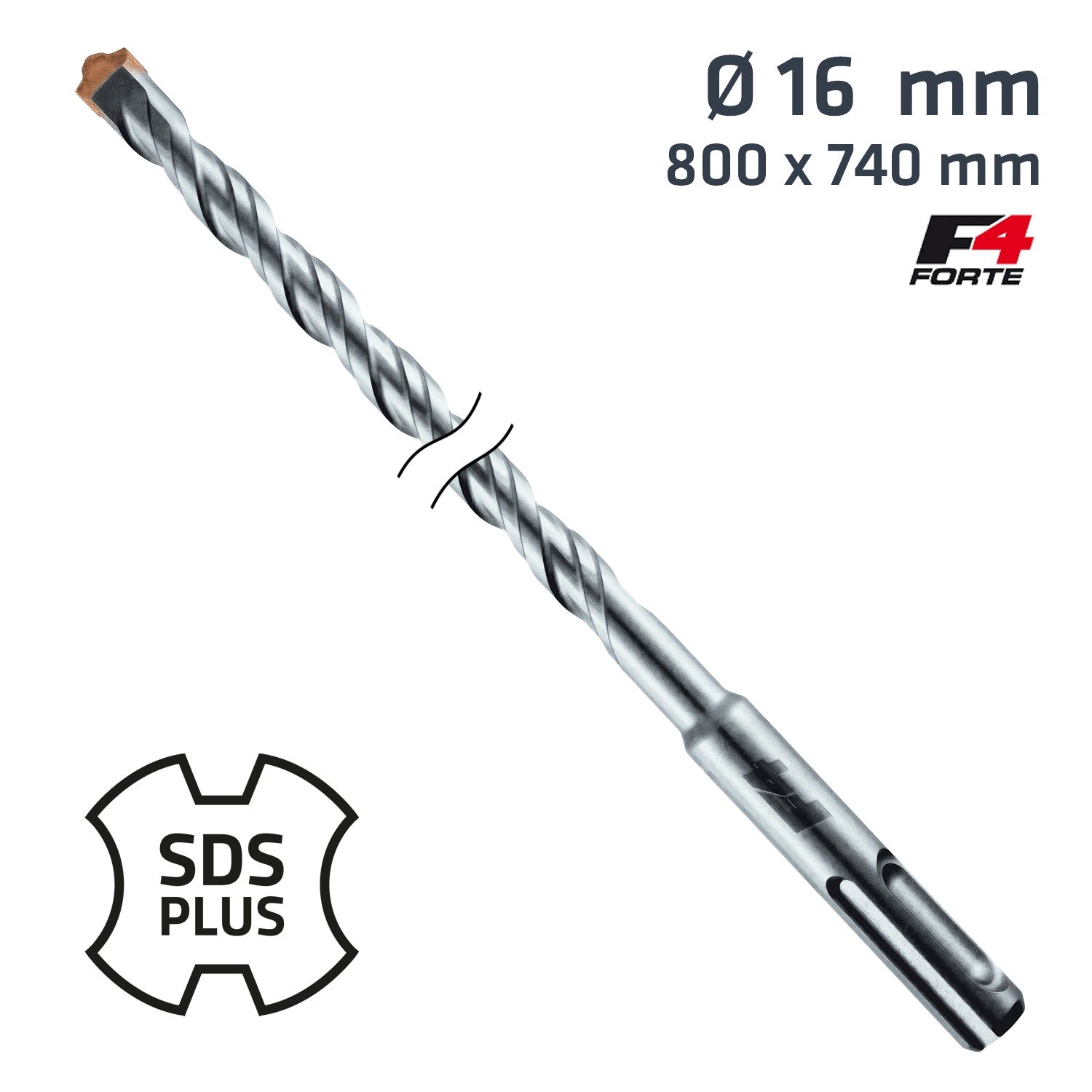 Sds Plus Hammer Bit 800 X 740 Mm 16 Mm