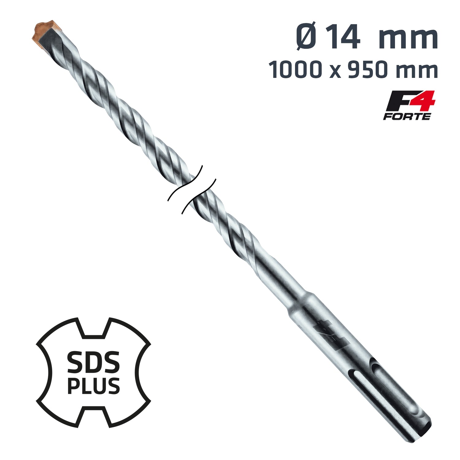 Sds Plus Hammer Bit 1000 X 950 Mm 14 Mm