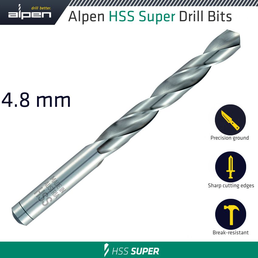 Hss Super Drill Bit 4.8 Mm Bulk