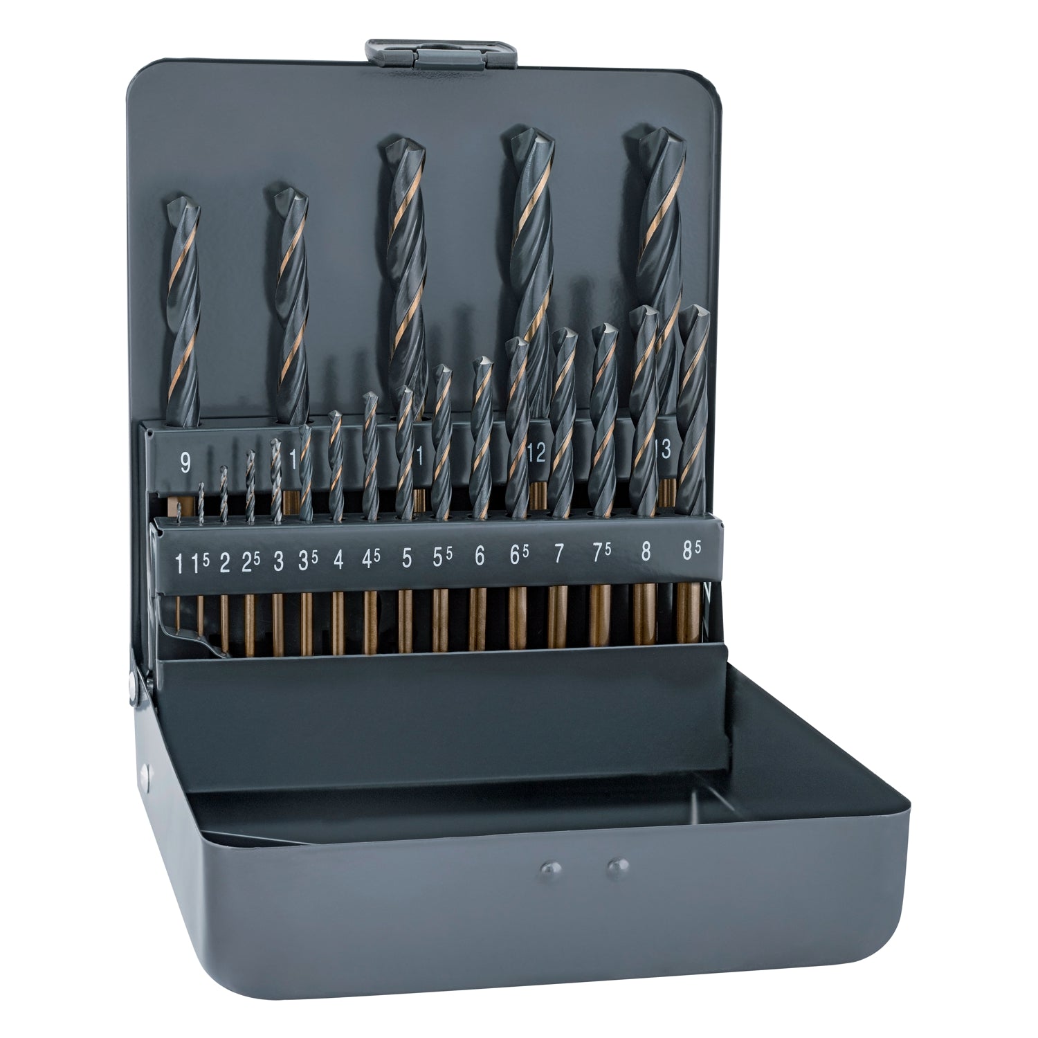 Hss Sprint Drill Bit Set 21 Piece 1 8 Mm X 0.5 + 9 13 Mm X 1.0 In Metal