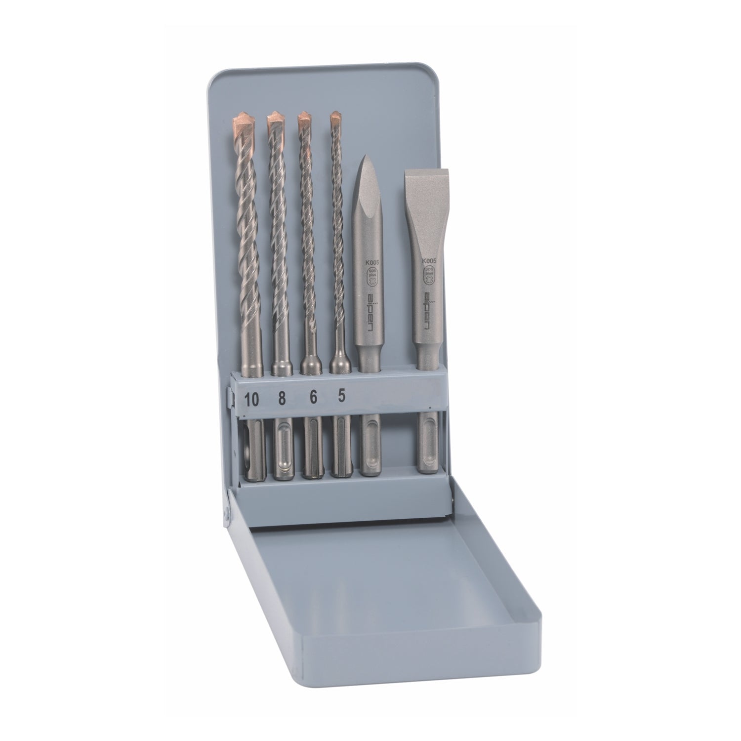 Sds Plus Mixed Set Sds 5 6 8 10 Mm X 160 Chisel Flat 20 X 140 Point 140