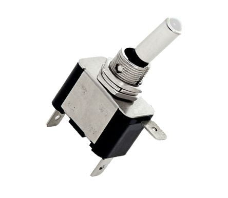 Mini Toggle Switch Spst Iluminated Wt 12 V Led 20 A Asw 07 D Wt