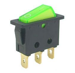 Rocker Switch Spst 11x30mm Green Ilu Snap B120 E Gr