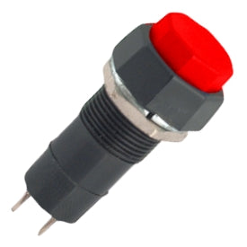 Push Button Oct Switch N.O. 3 A Red Solder M12 D=15.8mm L=38.5mm B165 B Red