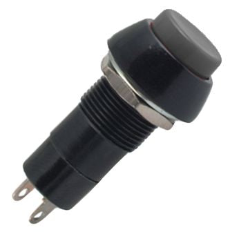 Push Button Switch Latching Spst 3 A Black Solder M12 D=19.5mm L=38 B165 L Bk