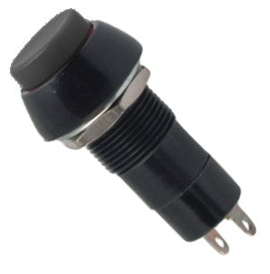 Push Button Switch N.O. Spst 3 A Black Solder M12 D=19.5mm L=38 B165 M Black