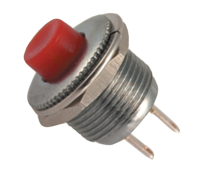 Push Button Switch N.O. Spst Red Solder M12 D=14 B166 Rd