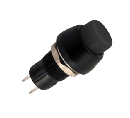 Push Button Switch Latching Spst 3 A Black Solder M10 D=15mm B167 A Bk