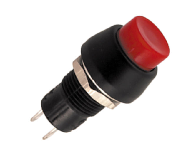 Push Button Switch N.O. Spst 3 A Red Solder M10 D=15mm B167 B Rd