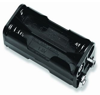 Battery Holder 4x Aaa Clip/Snap Black Bh 443 B