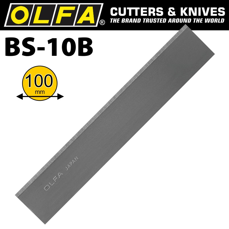 Olfa Scraper Blades X10 For Bsr200 & Bsr300 100 Mmx0.5 Mm