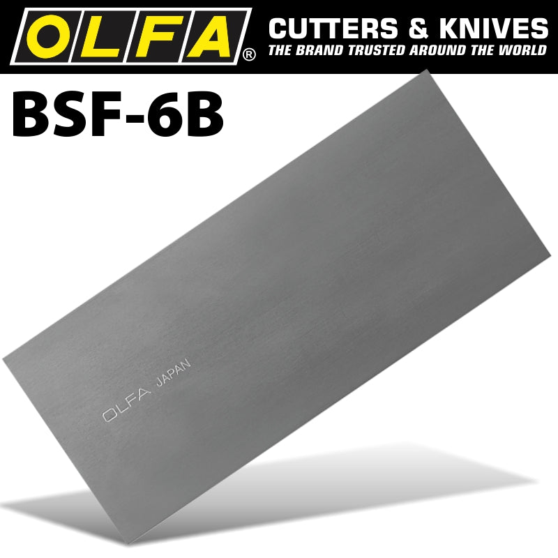 Olfa Scraper Blades Extra Heavy Duty X6 For Bsr200&Bsr300 100 Mmx0.45 Mm