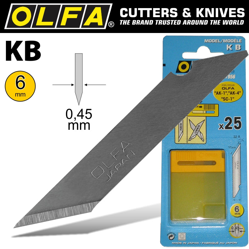 Olfa Blades Kb 25/Pack 6 Mm