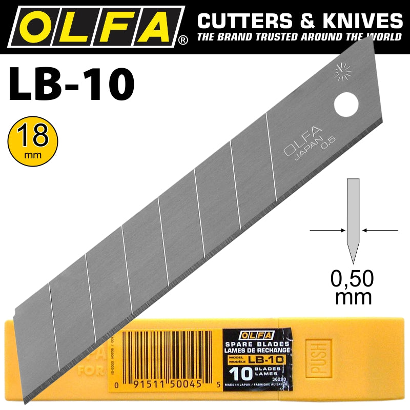 Olfa Blades Lb 10 10/Pack 18 Mm