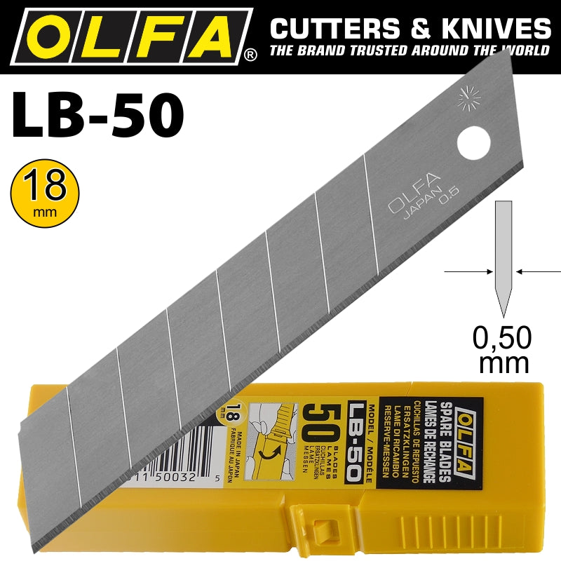 Olfa Blades Lb 50 50/Pack 18 Mm