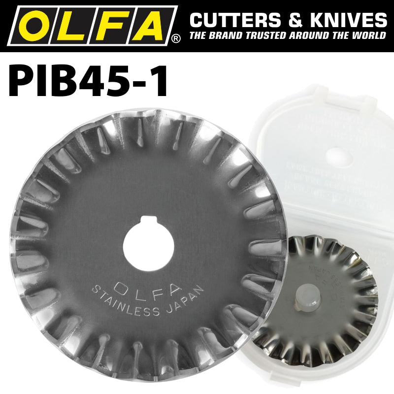 Olfa Blades Rotary Pinking Cutter 1/Pk 45 Mm