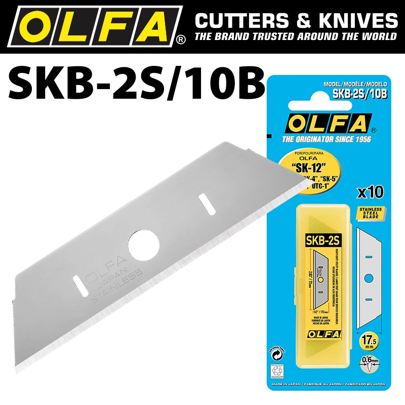 Olfa Blade Skb 2 S 10 Pack Stainless Steel For Sk 12 Sk 4 Sk 5 Sk 9 Utc