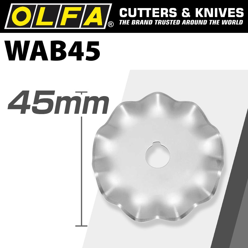 Olfa Blades Rotary Wave Cutter 45 Mm 1/Pk