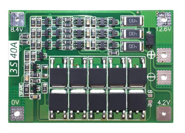 Li Ion Bms 3 Series W/Balancing 12.6 V 40 A Bms 40 A 3 S B