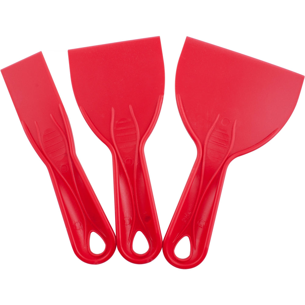 Putty Knife Plastic 3 Piece Set 38 76 & 100mm 1.5'/3'/4'