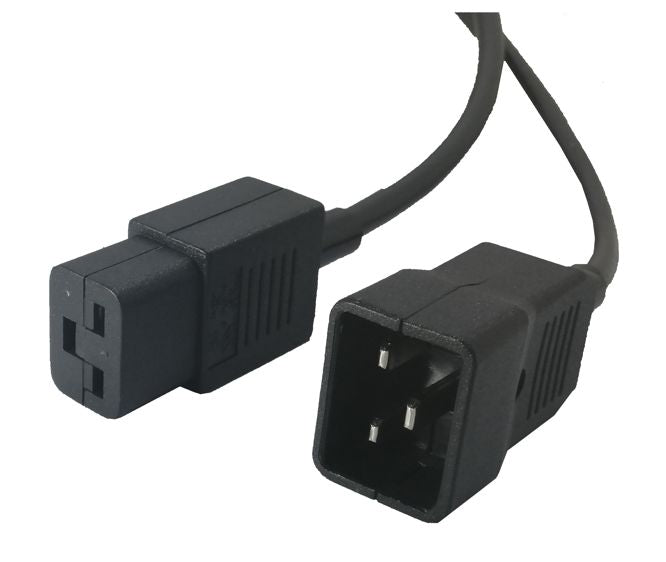 Lead Iec320 C19 C20 1.2 M Black Plug To Socket Pc Maec19 C20153 Bk1.2