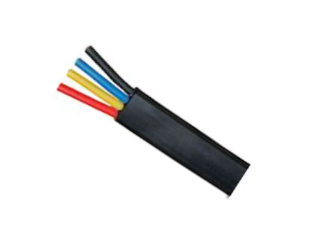 Cable Flat Tel 4 C Flex Black 300m/Roll Awg26 4 B 300 M