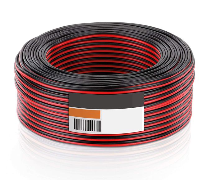 0.2mm Twin Flex Black & Red 500m/Roll Rvb2*0.2 M2