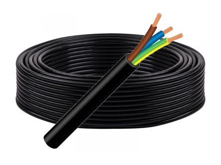 Cabtyre Cable 3 C 1.5mm2 O=8.3 Black Open Roll Gctc 1.5 F03 Cs Bb Gc1 *Dbk*