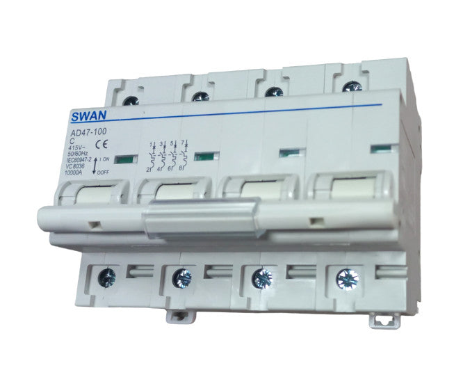 I-Circuit Breaker Din 80 A 4 P 10 Ka C Curve Cb Ad47 10480