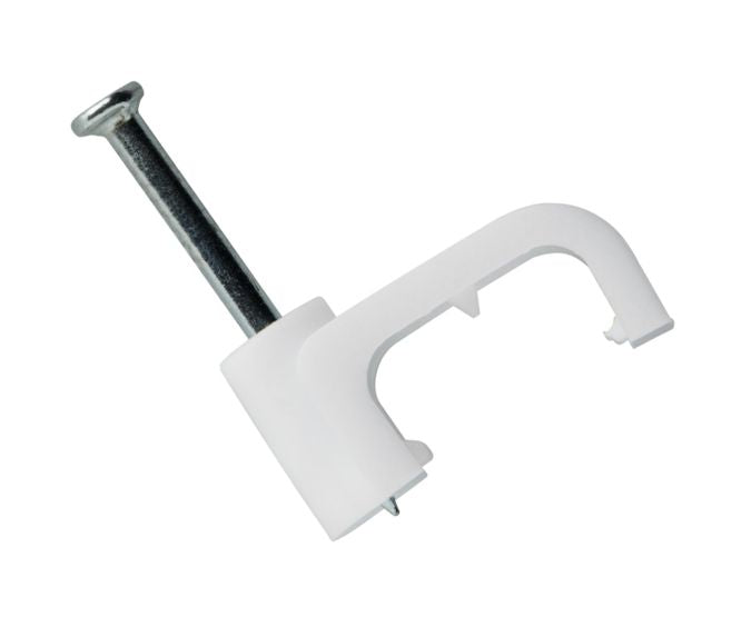 I-Cable Clip Flat 12mm Emhlophe Cc F12 Emhlophe