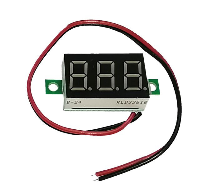 Mini Dc Voltmeter 2.5 30 V Panel Mount Red 190906