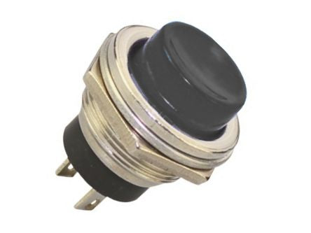 Push Button Switch N.O. Spst 3 A Black M16 D=19mm Ds 212 Bk