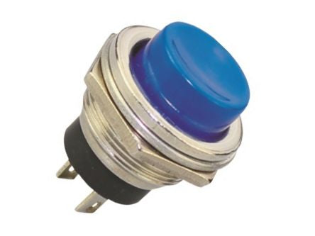 Push Button Switch N.O. Spst 3 A Blue M16 D=19mm Ds 212 Bl