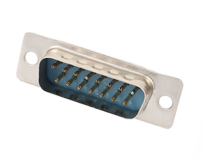 Plug D Sub 15 W Solder Panel Mnt Metal Db 15 P