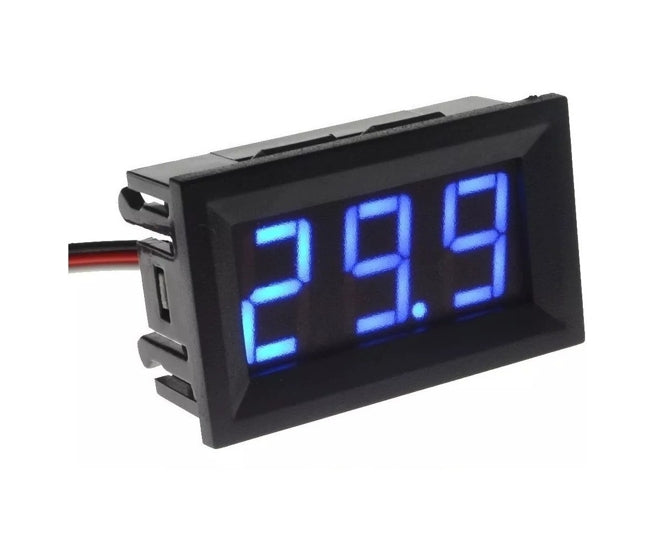 Panel Mount Dc Voltmeter Blue 5 30 Vdc Dsn Dvml 568 2 Bl