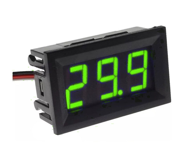 Panel Mount Dc Voltmeter Green 4.7 30 Vdc Dsn Dvml 568 2 Gr