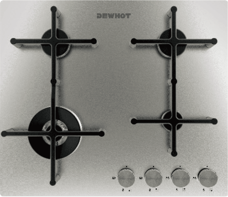 Dewhot-4-Burner-Gas-Hob-Slimline-Stainless-Steel-60cm