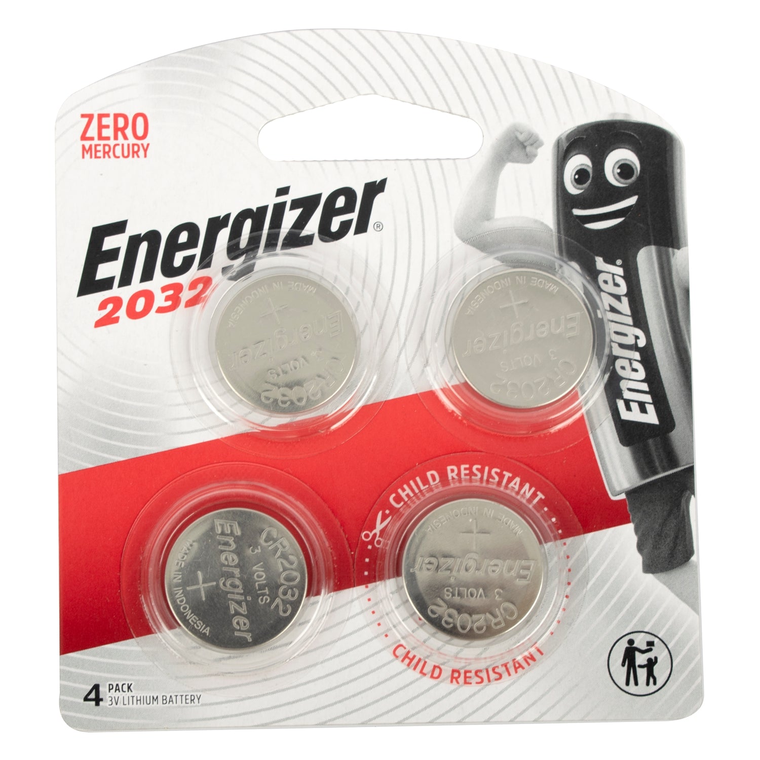 Energizer 2032 3 V Lithium Coin Battery 4 Pack (Moq X12)