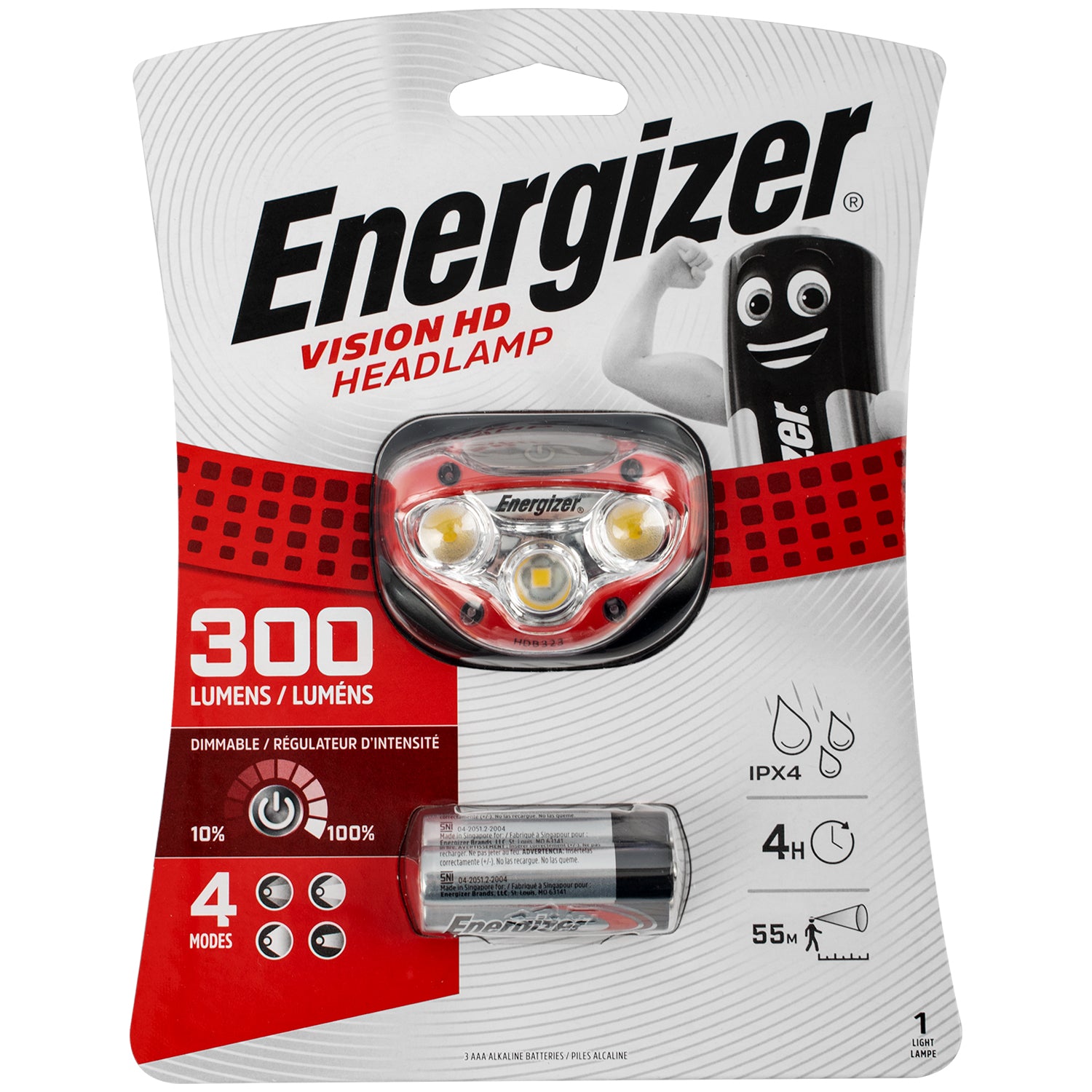 Energizer 300 Lum Vision Hd Headlight Red