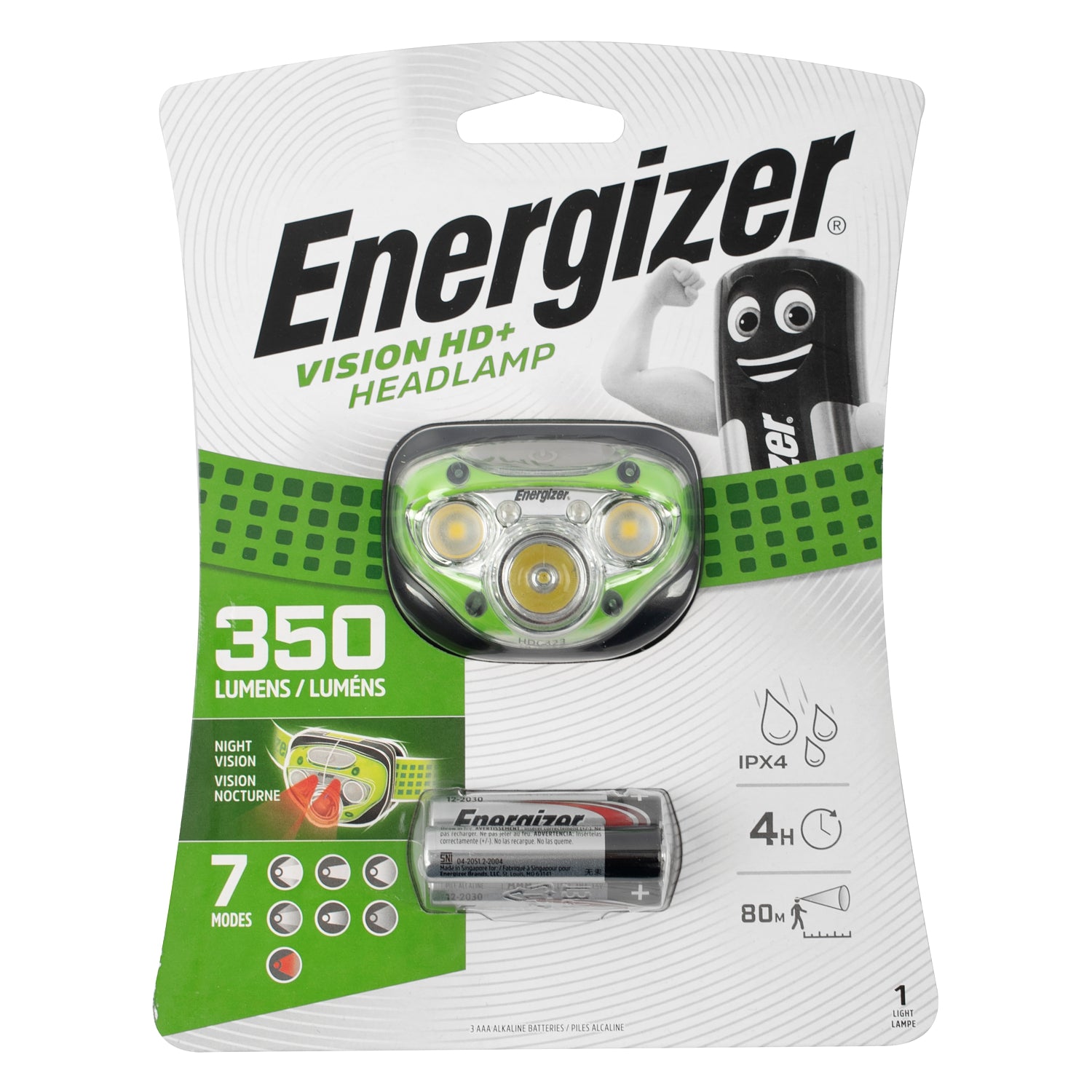 Energizer 350 Lum Vision Hd Plus Headlight Green