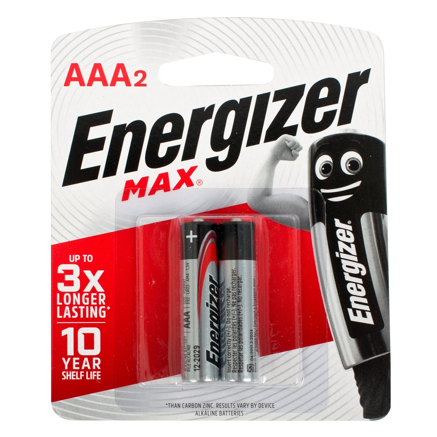 Energizer Max Aaa 2 Pack (Moq 20)