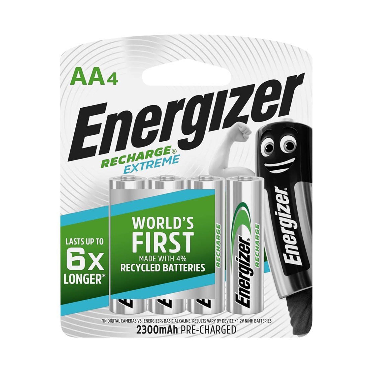 Energizer Recharge 2300m Ah Extreme Aa 4 Pack (Moq6)