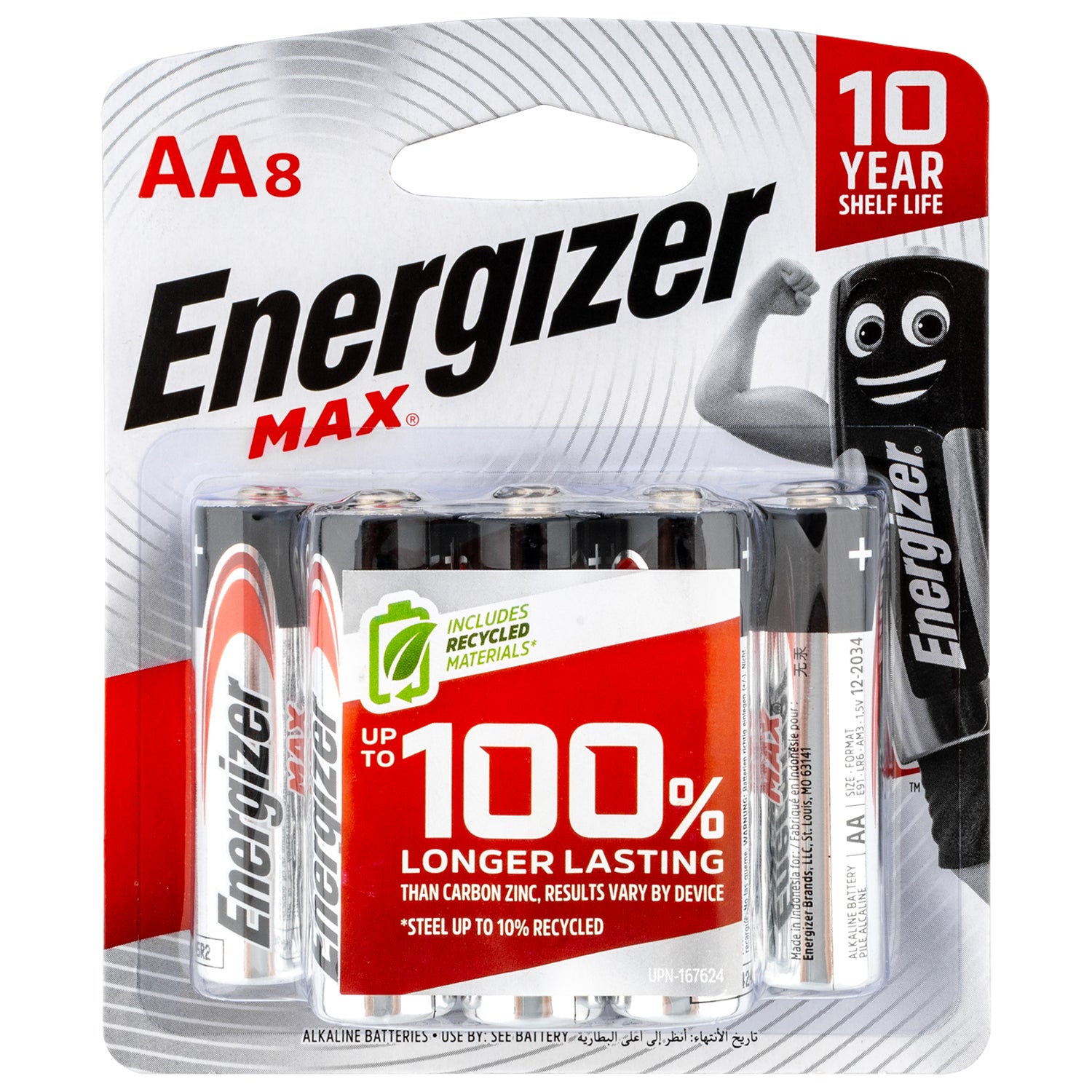 Energizer Max: Aa 8 Pack (Moq 12