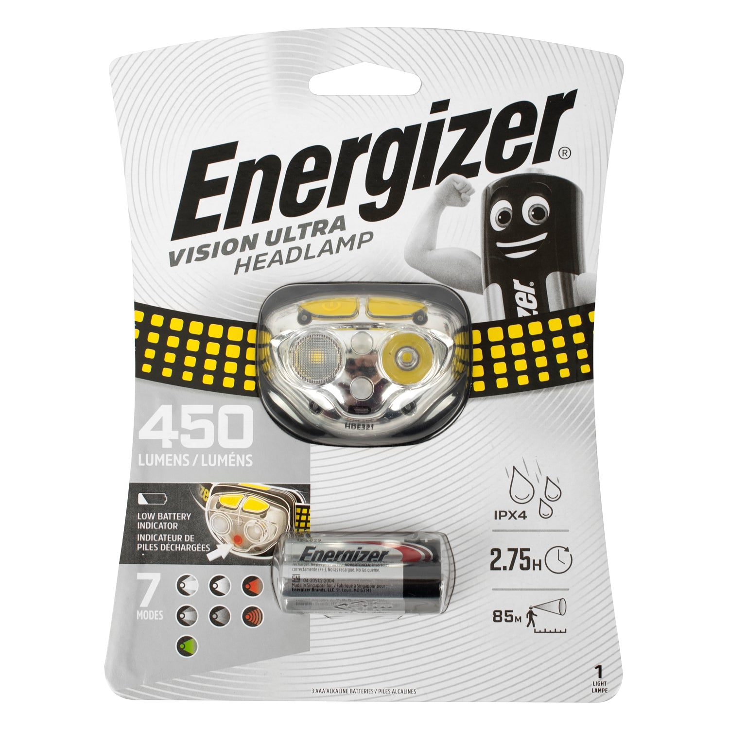 Energizer 450 Lum Vision Ultra Headlight Grey