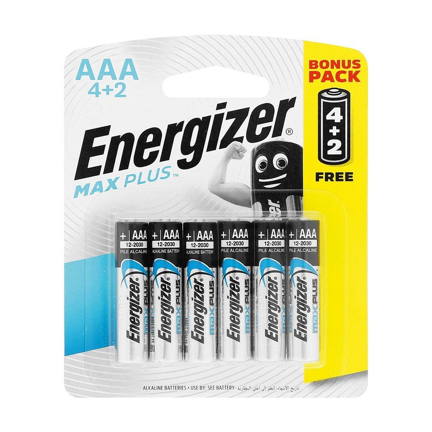 Energizer Maxplus Aaa 6 Pack 4+2 Free (Moq 12)