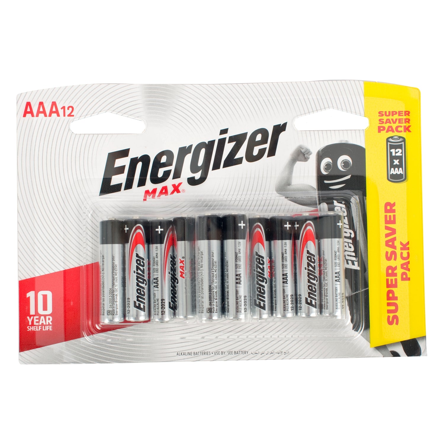 Energizer Max: Aaa 12 Pack (Moq 12)