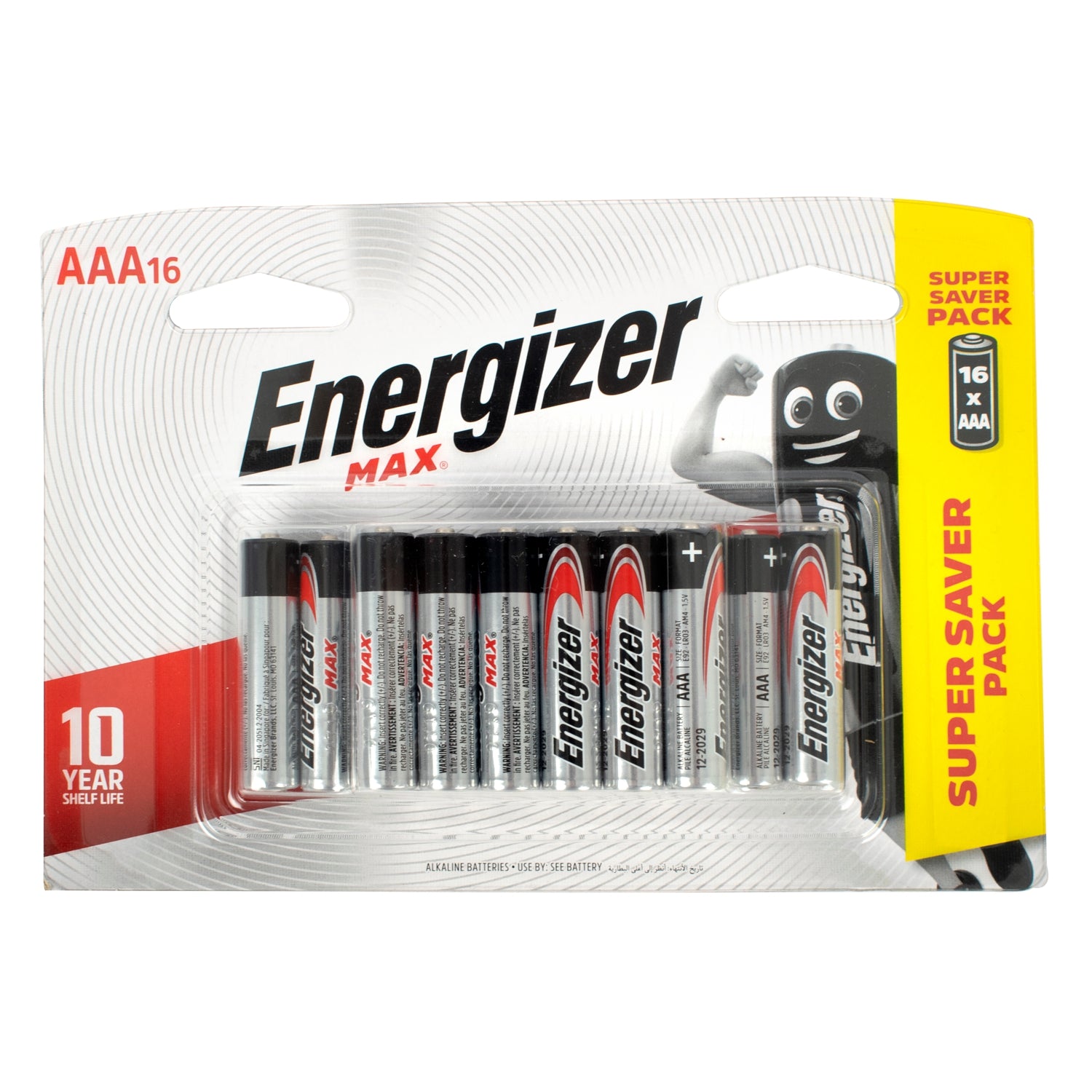 Energizer Max Aaa 16 Pack (175 X120 Mm Pack)